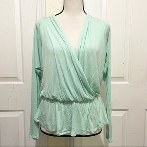 Victoria Secret Longsleeve Mint Green Blouse Small